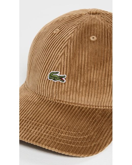 Lacoste White Corduroy Cap