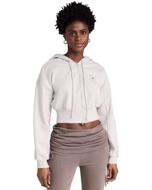 Adidas By Stella McCartney Multicolor Cropped Zipped Hoodie It8268