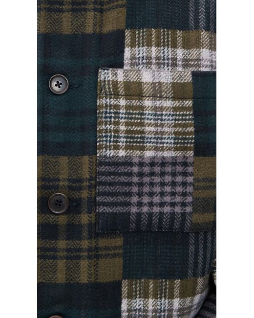 Universal Works Black Dockside Japanese Patchwork Jacket for men