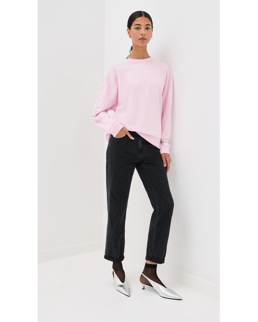 Tibi Pink Cocoon Crewneck Sweatshirt
