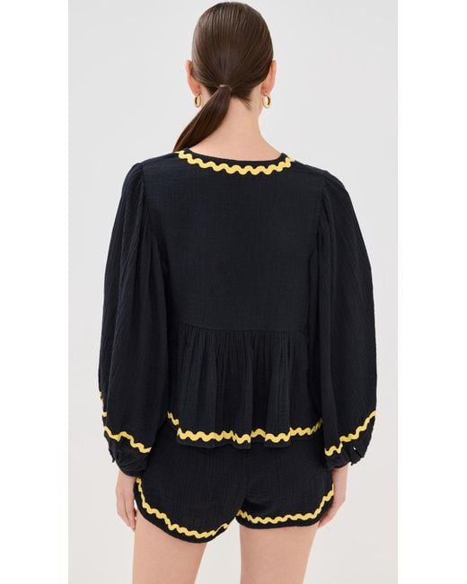 RHODE Black Renata Top