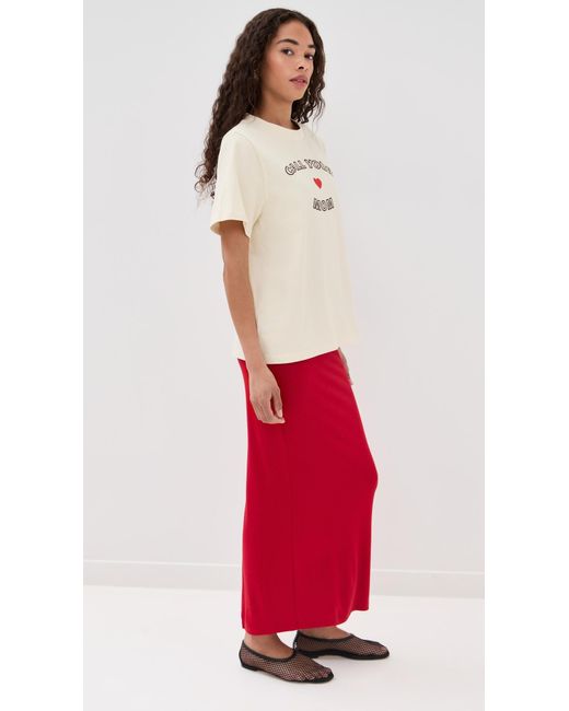 Le Bos White Call Your Mom Tee