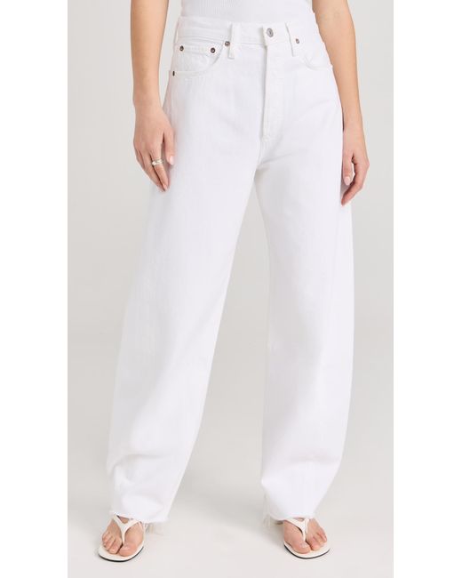 Agolde White Luna Pieced Jeans