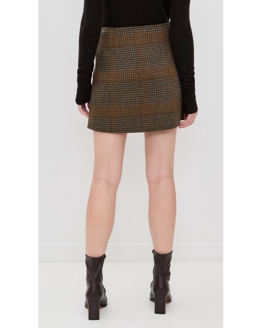 Theory Black Plaid Mini Skirt