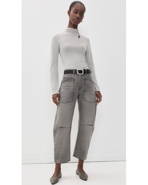 Helmut Lang Gray Button Sweater