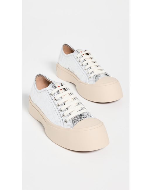 Marni White Laced Up Sneakers