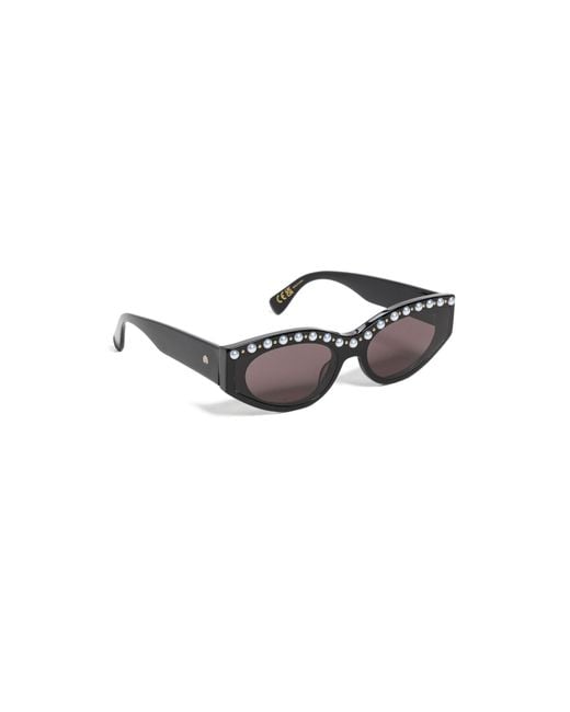 Lele Sadoughi Black Catalina Cat Eye Sunglasses