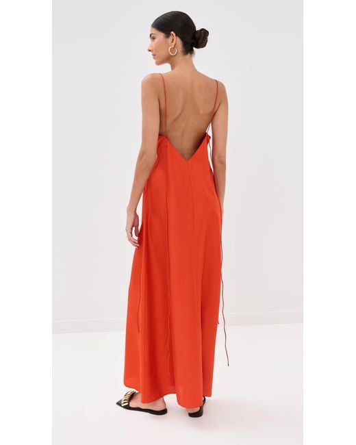 Rohe Silk Slip Dress in Red | Lyst