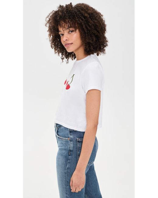 Sunny Somewhere White Cherry Picking Tee