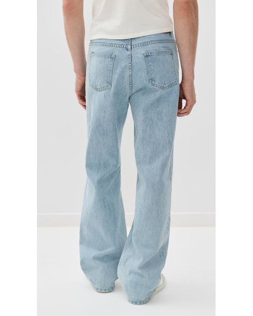 Jonathan Simkhai Blue Poe Wide Leg Jeans for men