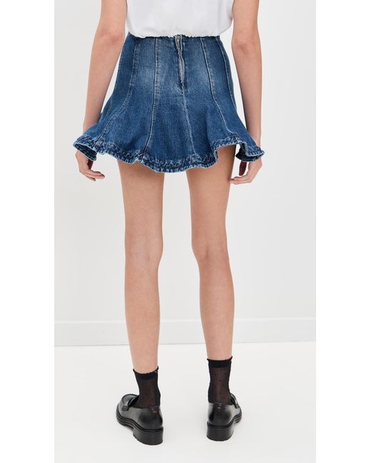 MSGM Blue Denim Mini Skirt