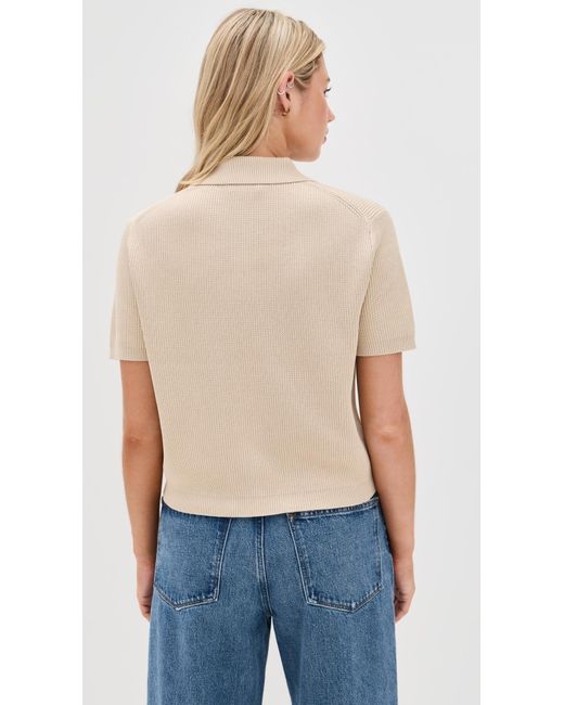 Vince Blue Ribbed Polo