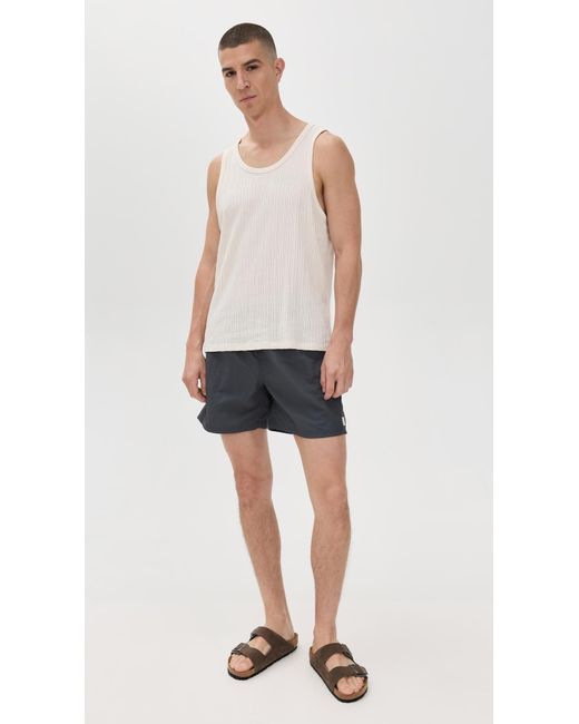 AUTO-REPLY Black Solid Sebastian Swim Trunks 6 for men