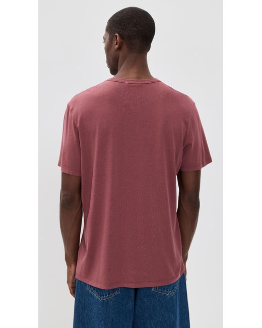 Marine Layer Red Signature Sea Change Crew Tee for men
