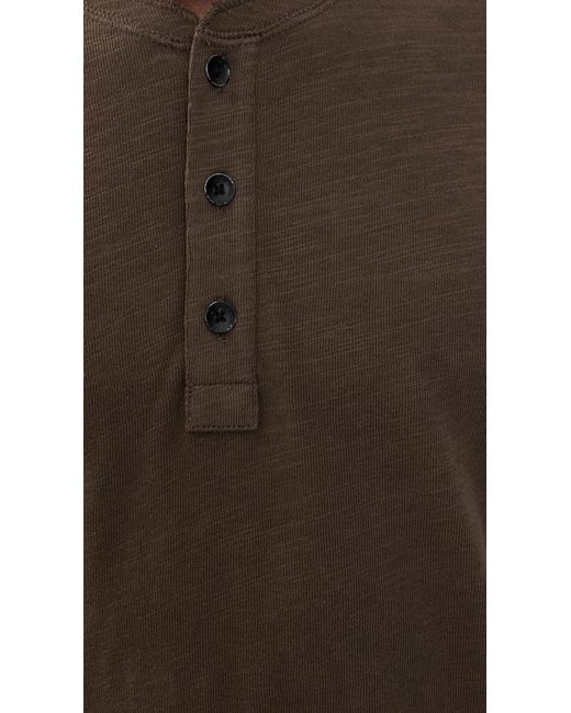 Rag & Bone Brown Classic Flame Henely for men