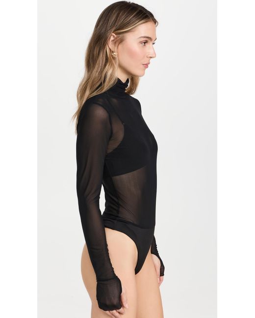 AFRM Black Milo Thong Bodysuit