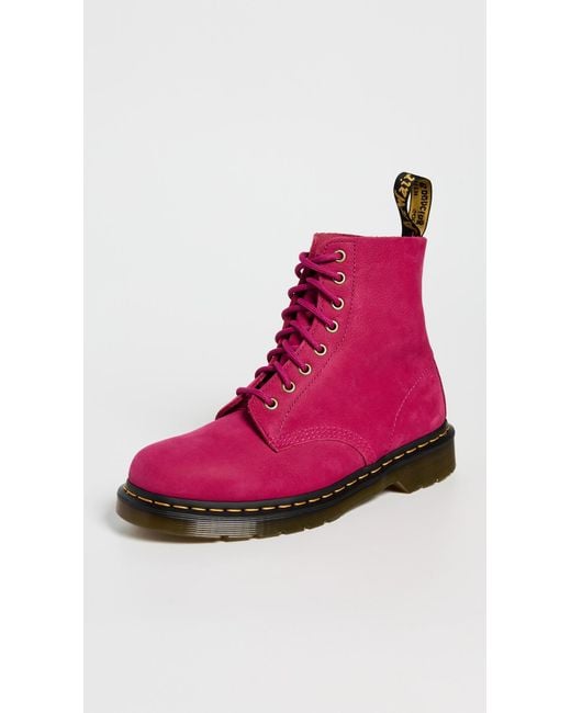 Dr. Martens Red 1460 Pascal Milled Nubuck Boots