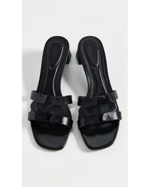 Jonathan Simkhai Black Monogram Block Heels