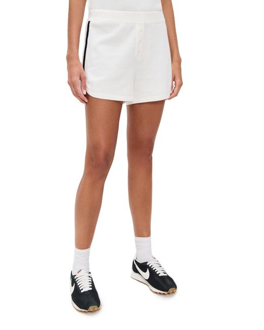 Le Bos White Track Shorts