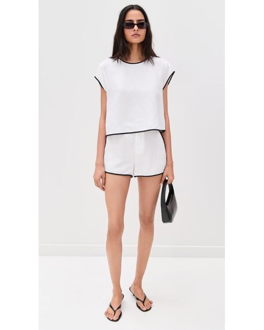 L'Agence Black Laina Pull On Shorts