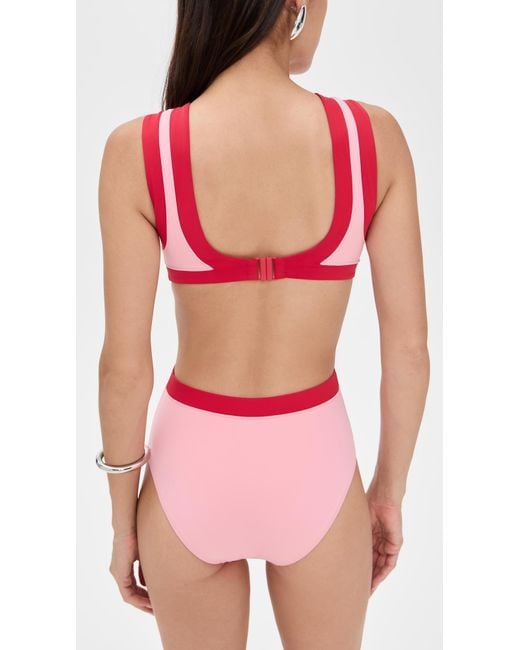 Staud Pink Dolce One Piece