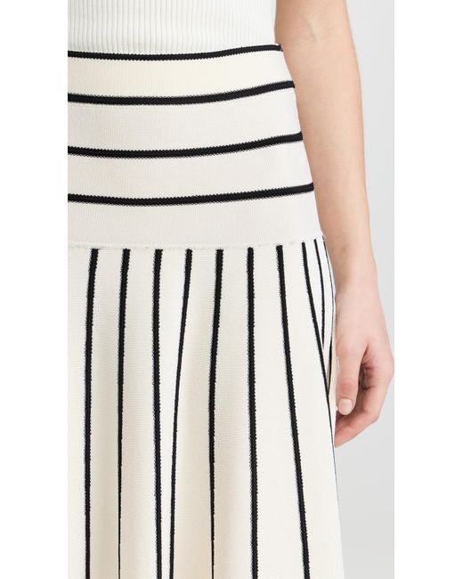 Zimmermann Natural Matchmaker Knit Stripe Skirt