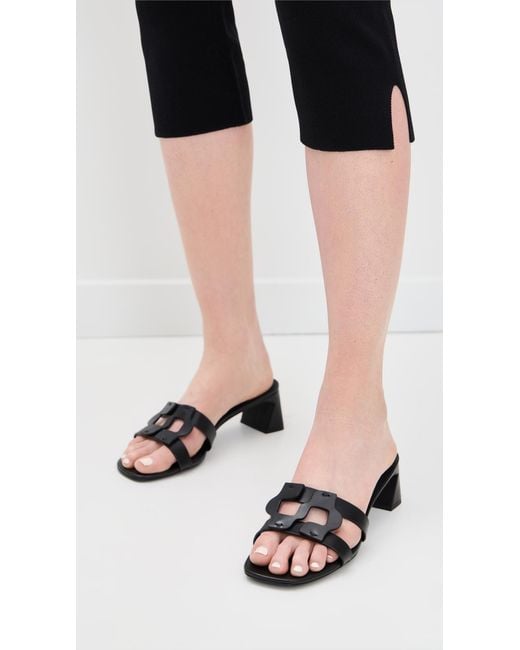 Jonathan Simkhai Black Monogram Block Heels