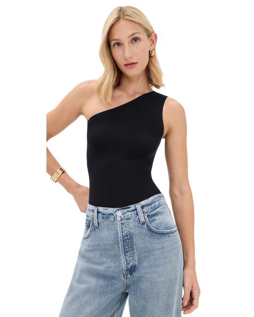 Commando Black Ballet One Shoulder Thong Bodysuit