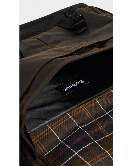 Barbour Black Field Wax Messenger Bag for men