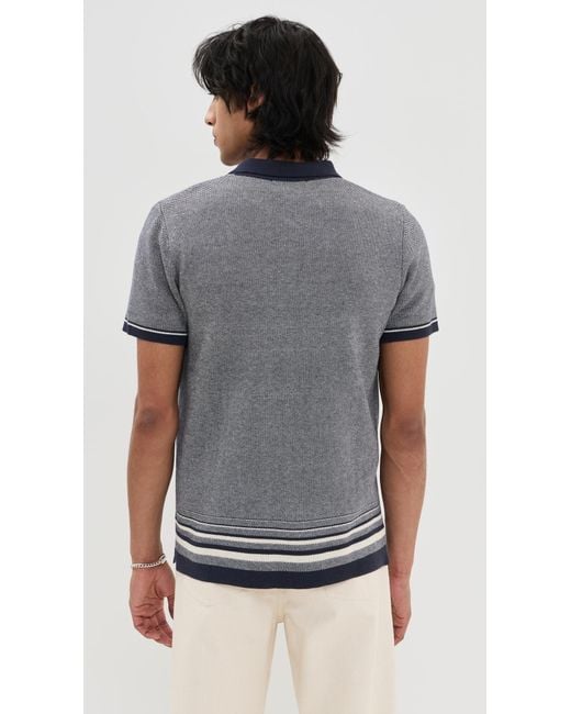 Marine Layer Blue Ethan Sweater Button Down for men