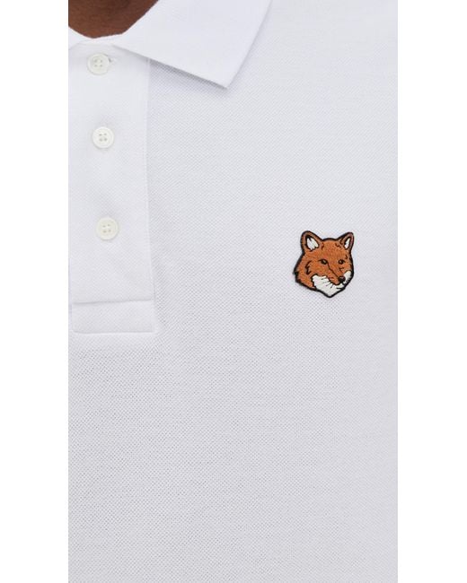 Maison Kitsuné White Fox Head Patch Regular Polo for men