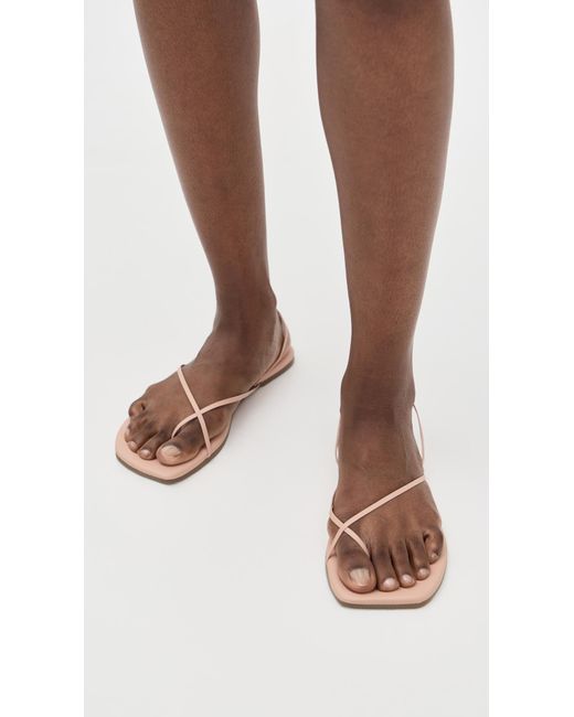 TKEES Black Square Toe Millie Sandals