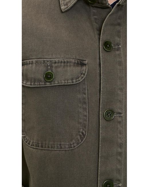 Alex Mill Black Garment Dyed Work Jacket for men