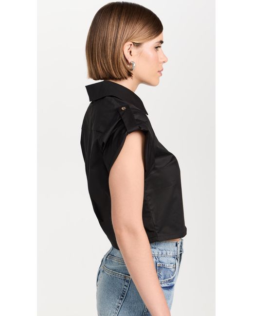 Hevron Black Leonora Top