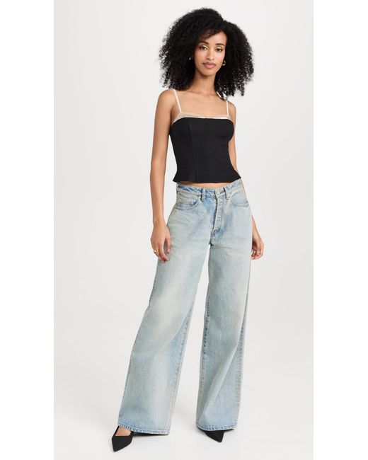 Reformation Black Melanie Top