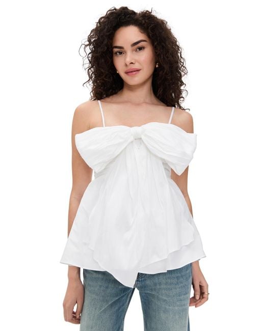 Aje. White Scarlett Top