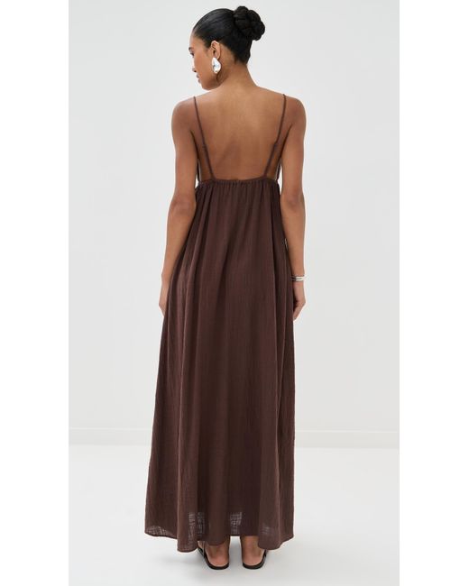 STAUD Hanna Dress in Brown | Lyst