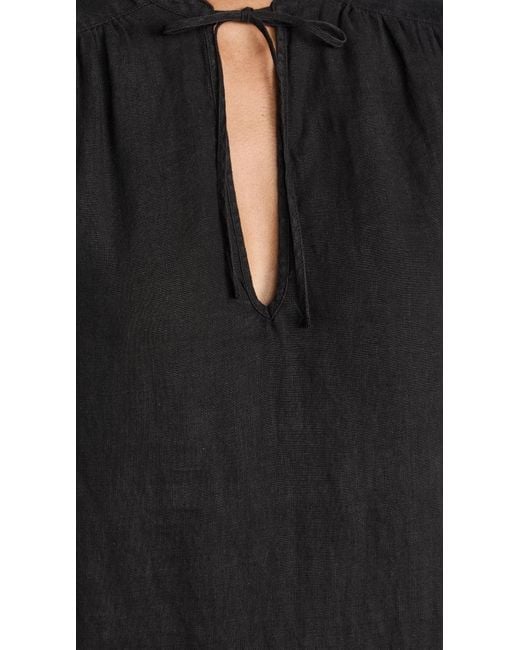 James Perse Black Lightweight Linen Dress