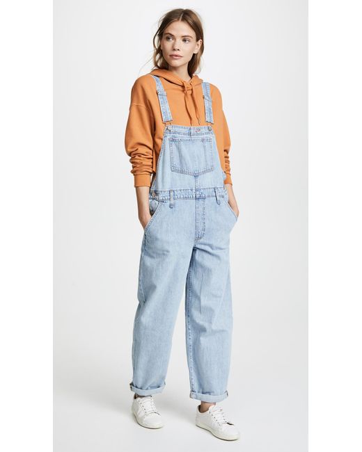 Levi's Blue Baggy Overalls