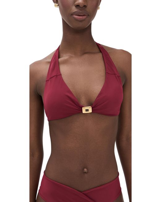 ViX Red Solid Liza Alanna Bikini Top