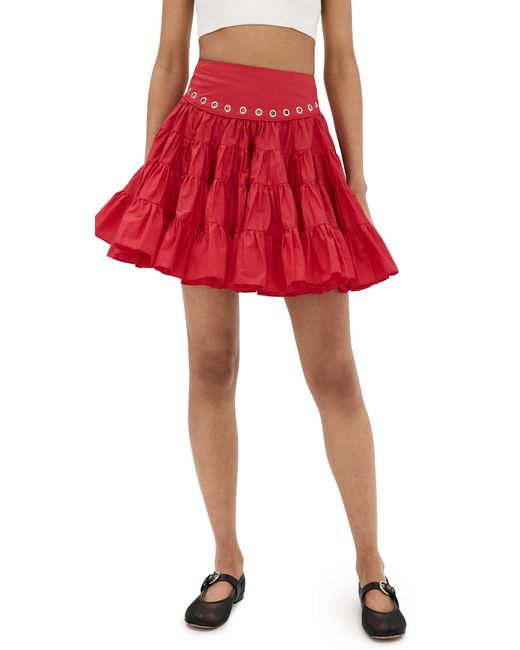 Sandy Liang Red Chumi Skirt