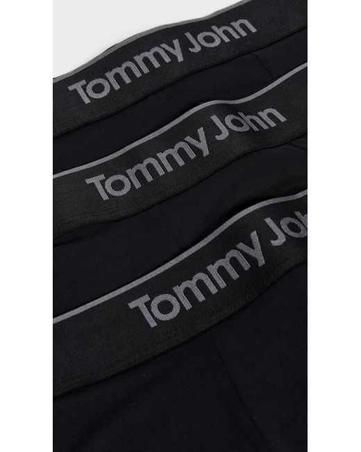 Tommy John Black Second Skin 4 Trunks 3 Pack for men