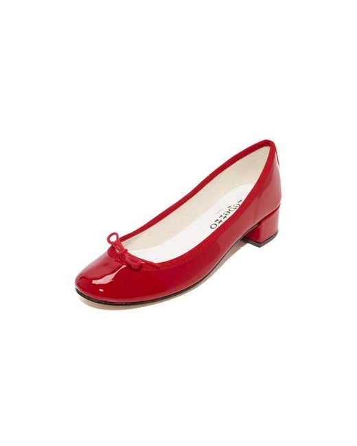 Repetto Camille Ballerina Heels in Red | Lyst