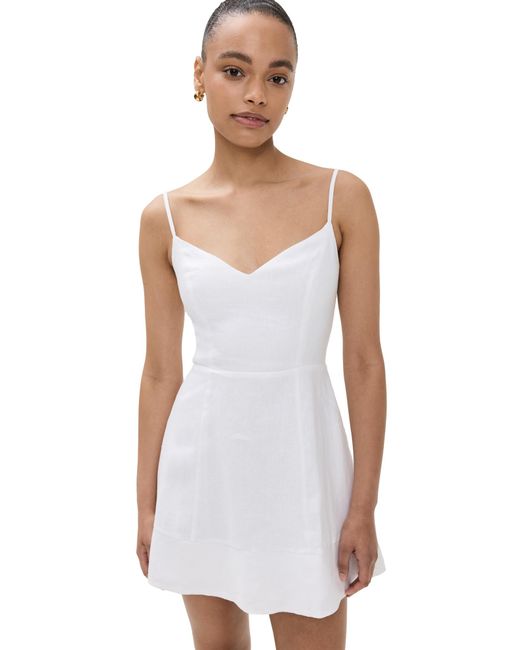 Reformation White Holt Linen Dress