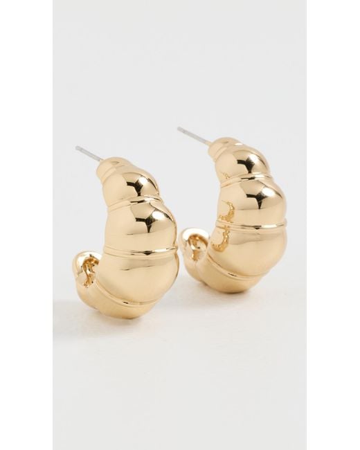 Lelet Natural Glossy Croissant Hoop Earrings