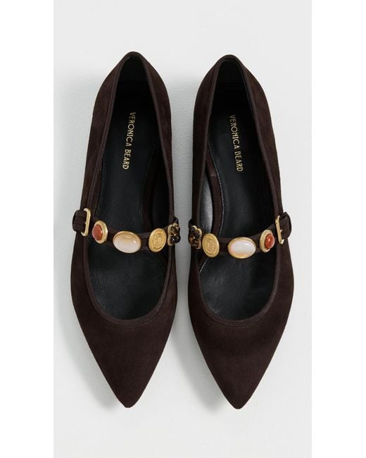 Veronica Beard Black Selene Charms Flats