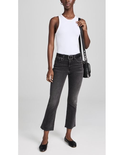 Madewell Black Kickout Crop Jeans