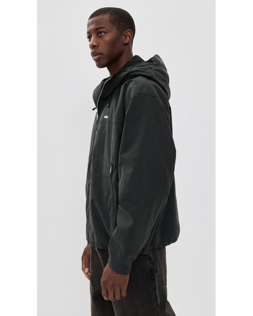 Obey Black Vista Nylon Technical Jacket for men