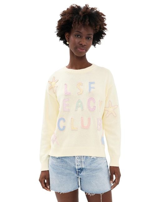 LoveShackFancy White Kora Nautical Pullover