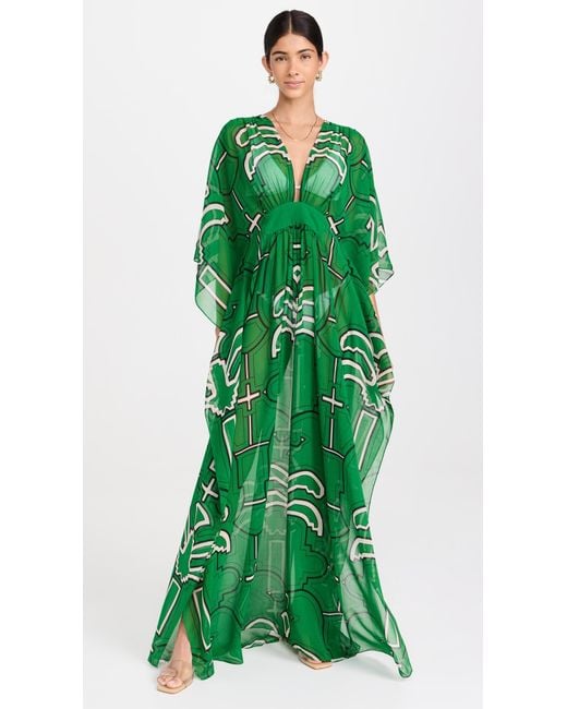 Johanna Ortiz Green Secret Garden Dress